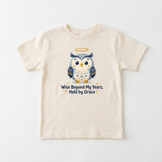 Wise Beyond My Years Owl Kids Shirt – Faith Tee