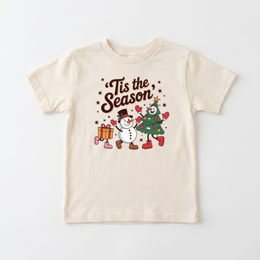 'Tis the Season Retro Christmas Toddler Shirt