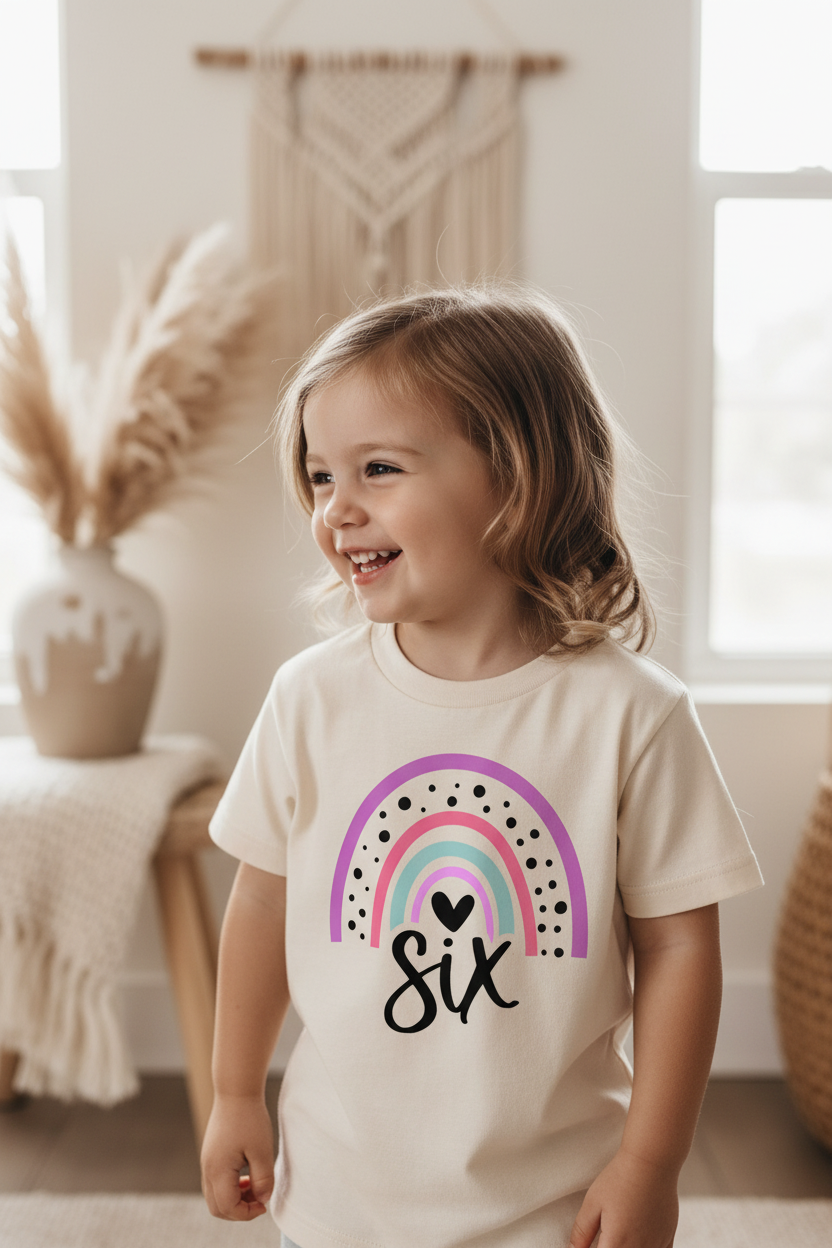 Rainbow Six Kids Shirt – 6th Birthday Tee