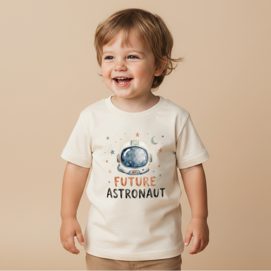 Space Toddler Shirt – Future Astronaut Watercolor Helmet Tee