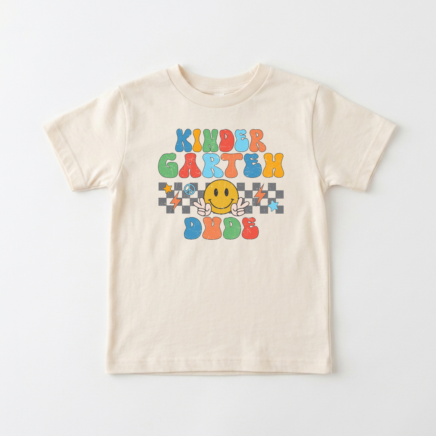 Kindergarten Dude Youth Shirt – Retro Back to School Tee