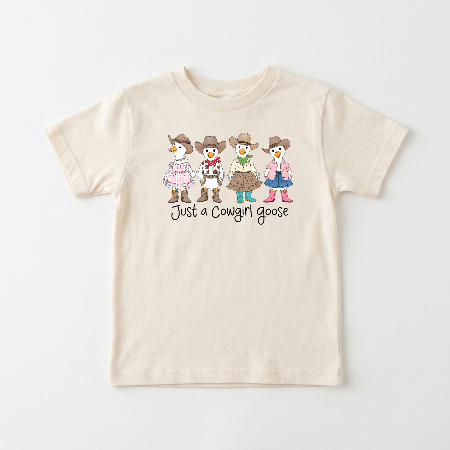 Just a Cowgirl Goose Toddler Girls Shirt – Western Tee