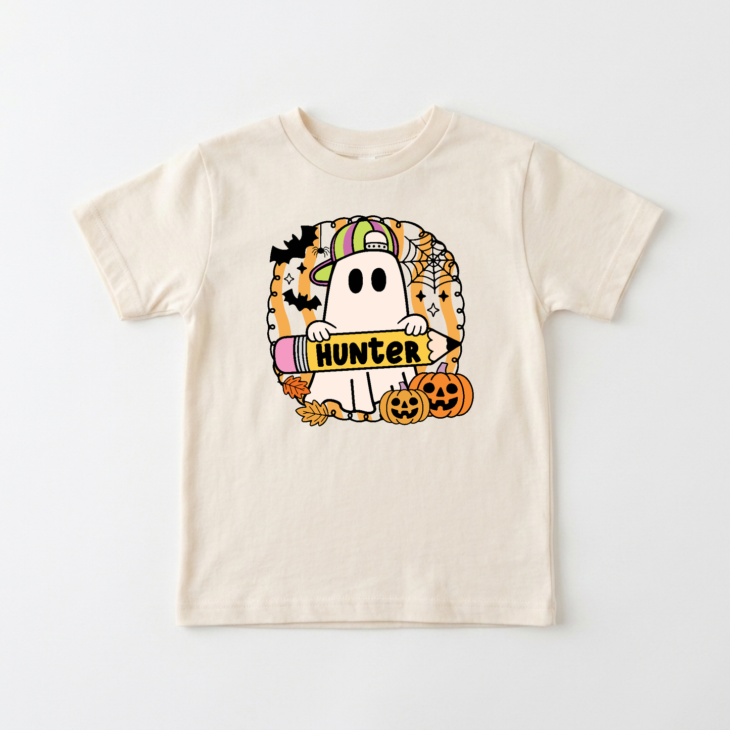 Personalized Halloween Ghost Kids Shirt – Custom Name Tee