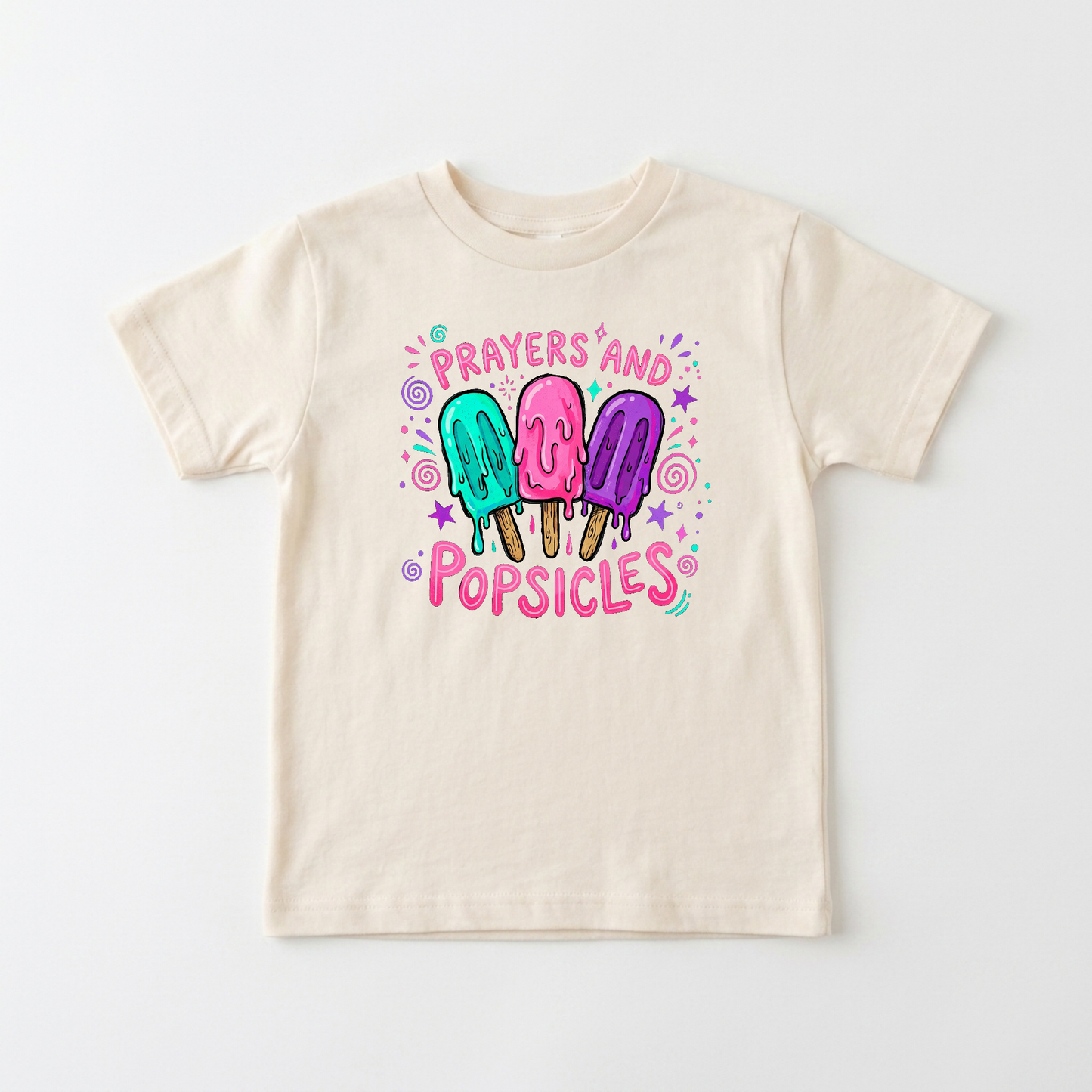 Prayers and Popsicles Kids Shirt – Summer Faith Tee