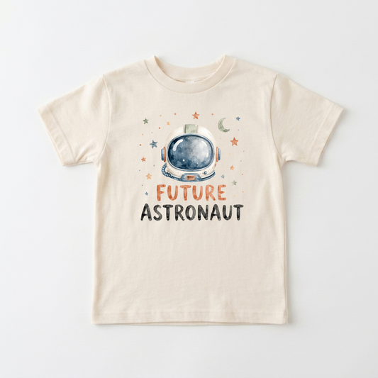 Space Toddler Shirt – Future Astronaut Watercolor Helmet Tee