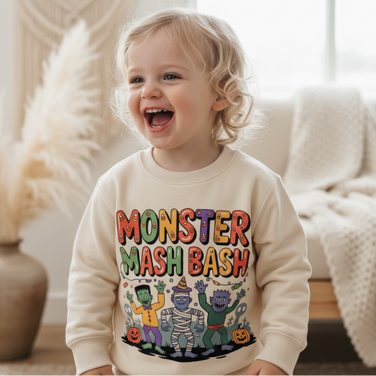 Monster Mash Bash Halloween Toddler Sweatshirt