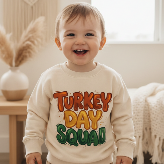 Turkey Day Squad Thanksgiving Toddler Sweatshirt