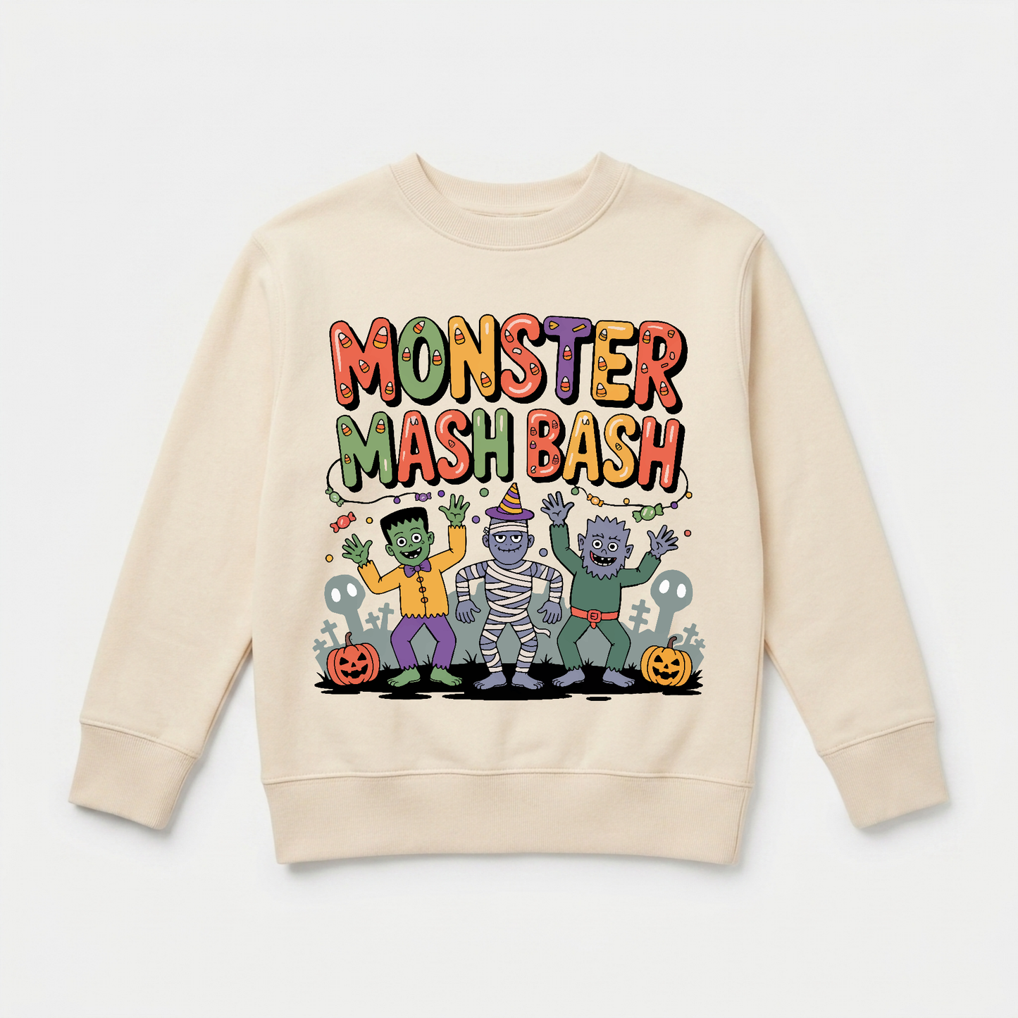 Monster Mash Bash Halloween Toddler Sweatshirt