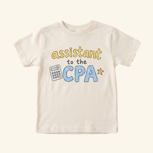 Assistant to the CPA Toddler Shirt – Funny Accountant Kids Tee