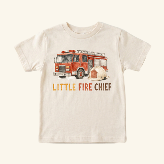 Little Fire Chief Toddler Shirt – Firefighter Fire Truck Tee