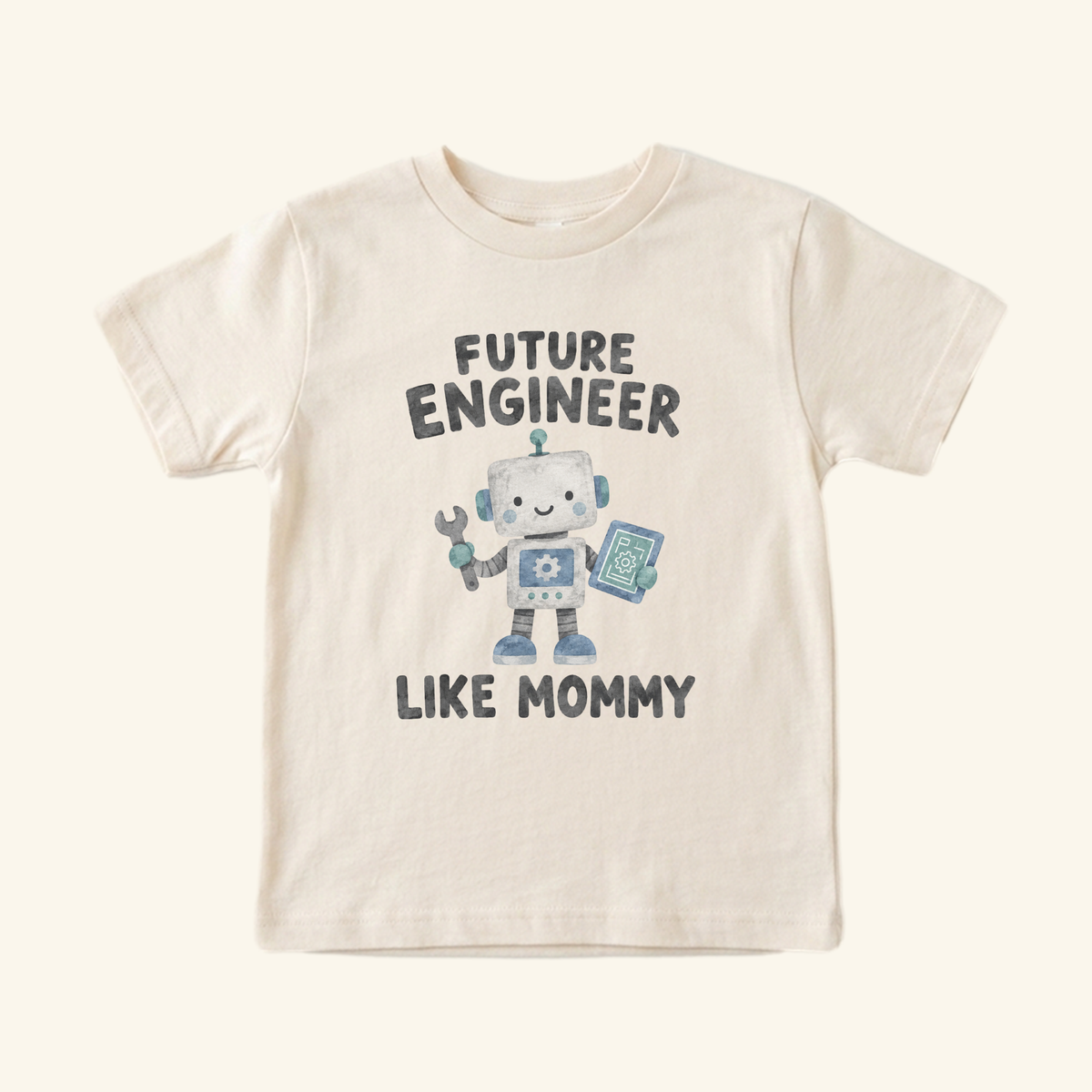 Future Engineer Like Mommy Toddler Shirt – Cute Robot Engineer Tee