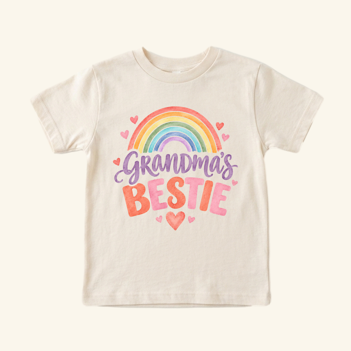 Grandma’s Bestie Toddler Shirt – Cute Rainbow Grandma Tee