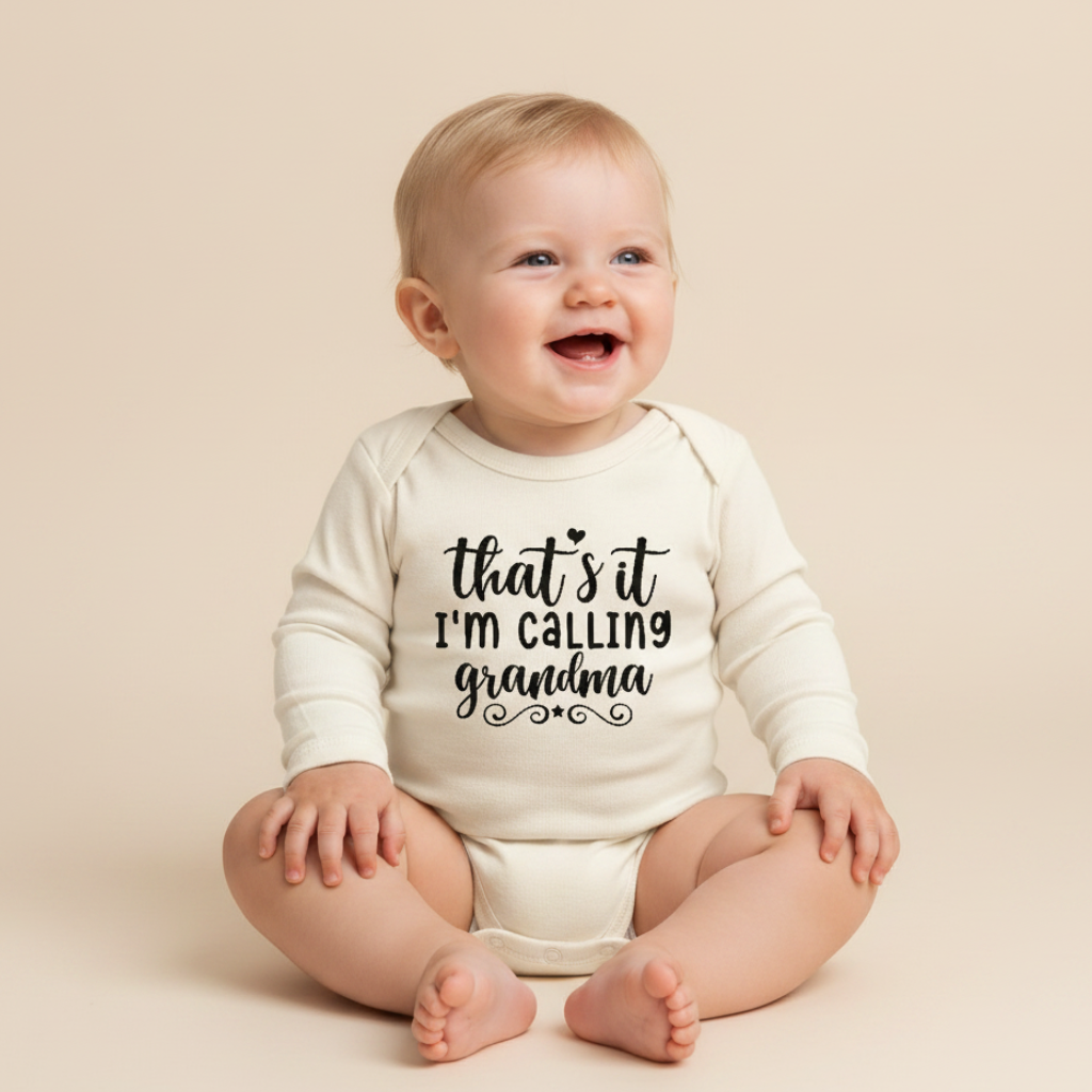 Long-Sleeve Grandma Baby Onesie – That’s It I’m Calling Grandma Bodysuit