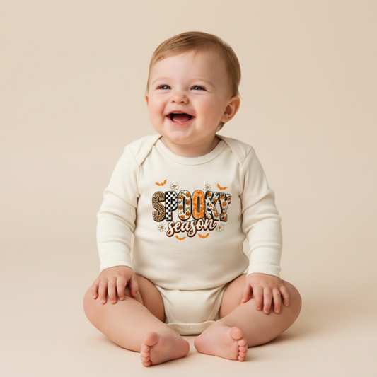 Long-Sleeve Halloween Baby Onesie – Spooky Season Bodysuit