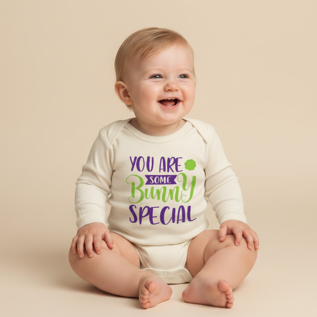 Long-Sleeve Easter Baby Onesie – You Are Some Bunny Special Bodysuit