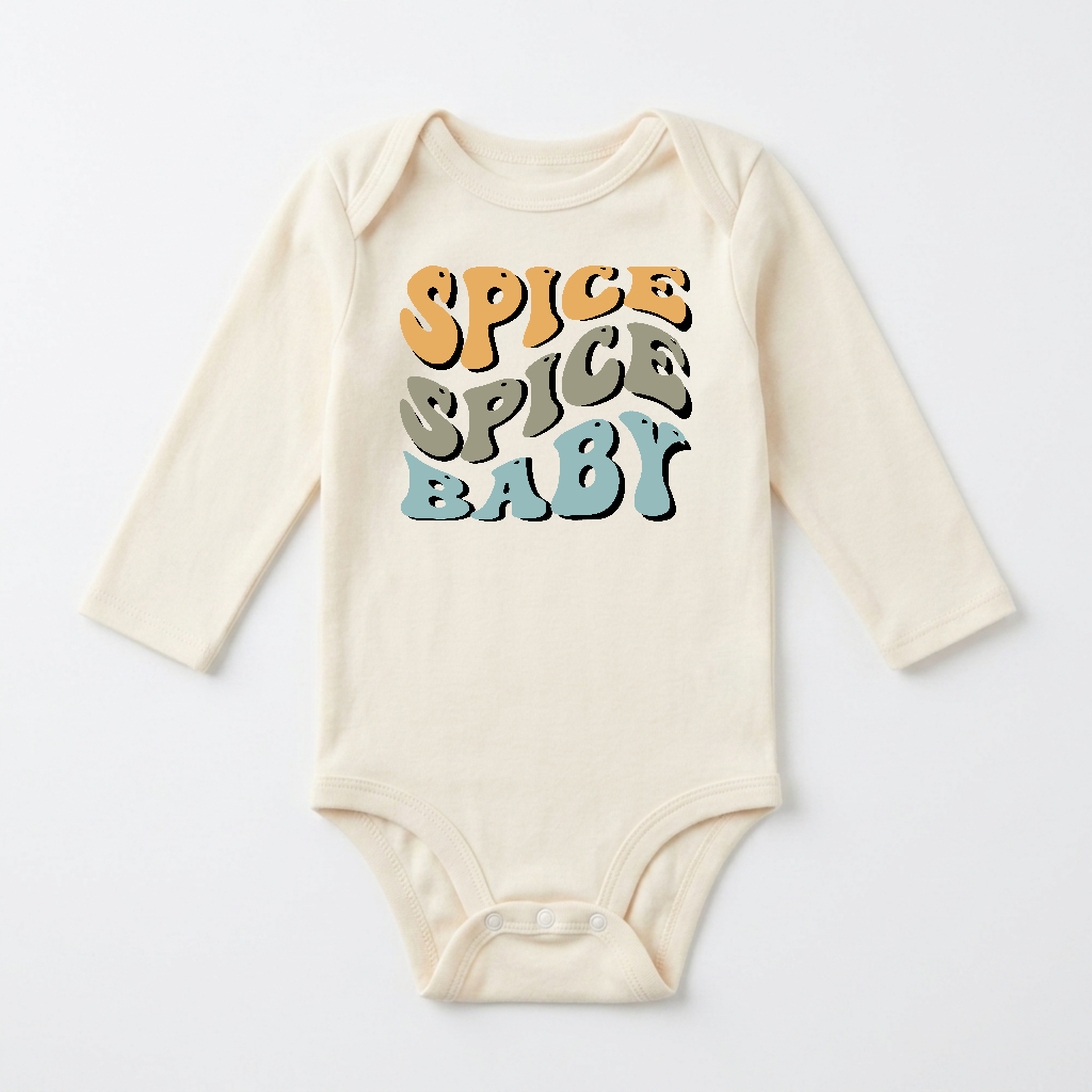 Long-Sleeve Fall Baby Onesie – Spice Spice Baby Retro Bodysuit