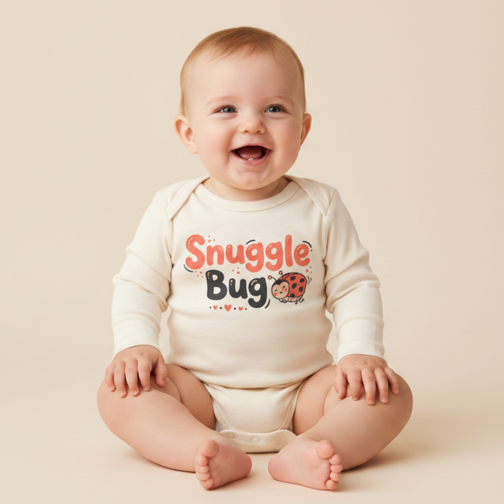 Long-Sleeve Ladybug Baby Onesie – Snuggle Bug Bodysuit