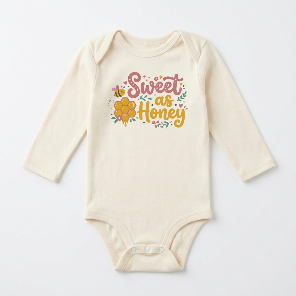 Long-Sleeve Baby Girl Bee Onesie – Sweet as Honey Bodysuit