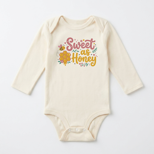 Long-Sleeve Baby Girl Bee Onesie – Sweet as Honey Bodysuit