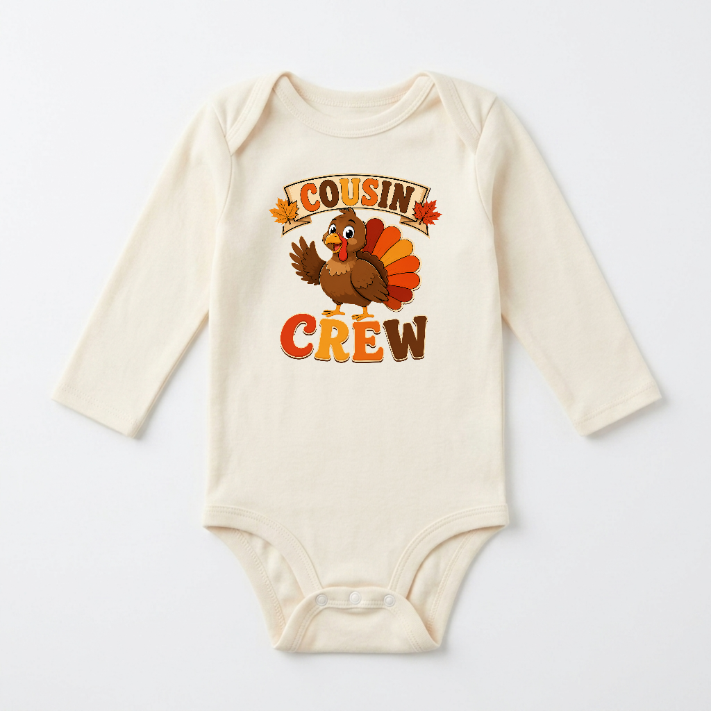 Cousin Crew Thanksgiving Long Sleeve Baby Onesie