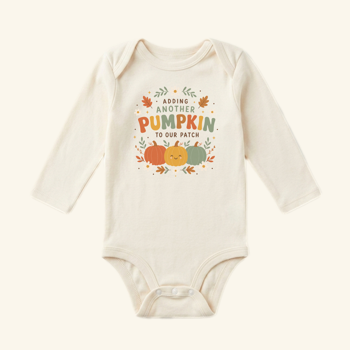Fall Pregnancy Announcement Onesie – Adding Another Pumpkin Bodysuit