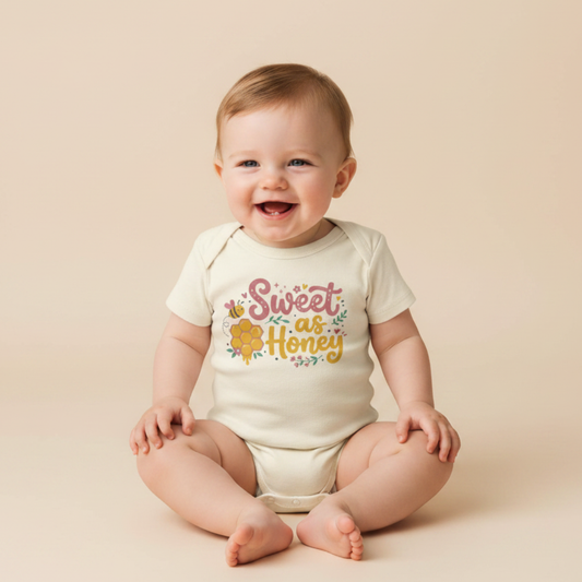 Baby Girl Bee Onesie – Sweet as Honey Short-Sleeve Bodysuit