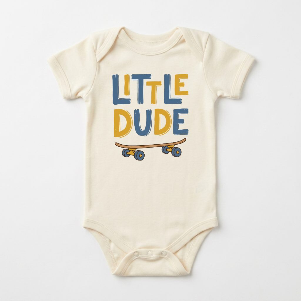 Skateboard Baby Onesie – Little Dude Short-Sleeve Bodysuit