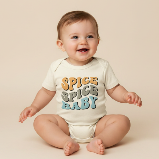 Fall Baby Onesie – Spice Spice Baby Retro Short-Sleeve Bodysuit