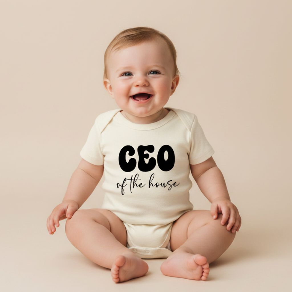 Funny Baby Onesie – CEO of the House Short-Sleeve Bodysuit