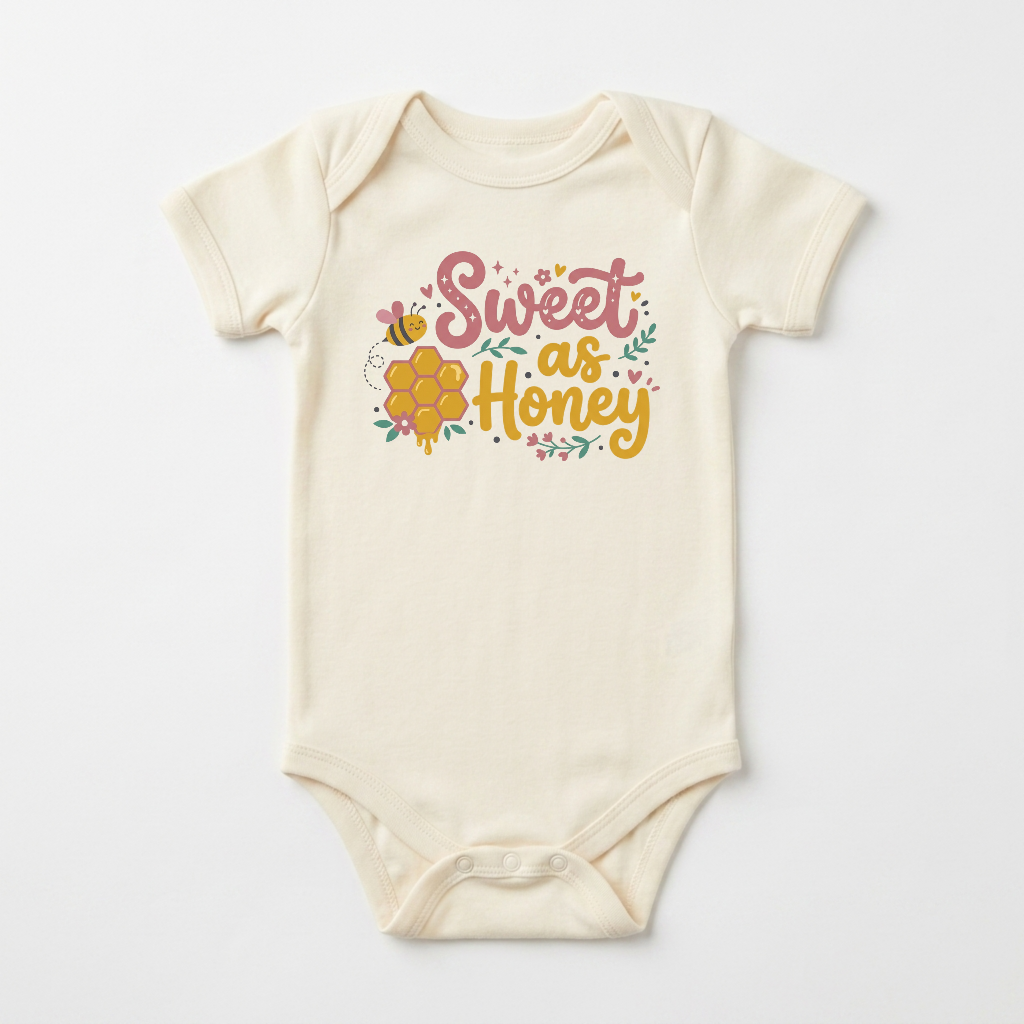 Baby Girl Bee Onesie – Sweet as Honey Short-Sleeve Bodysuit