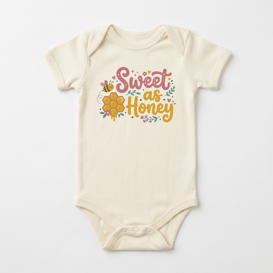 Baby Girl Bee Onesie – Sweet as Honey Short-Sleeve Bodysuit