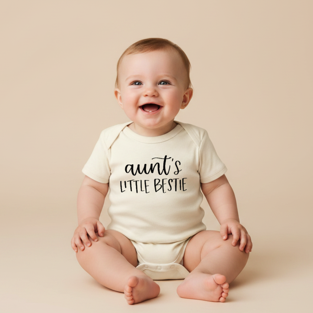 Aunt Baby Onesie – Aunt’s Little Bestie Short-Sleeve Bodysuit
