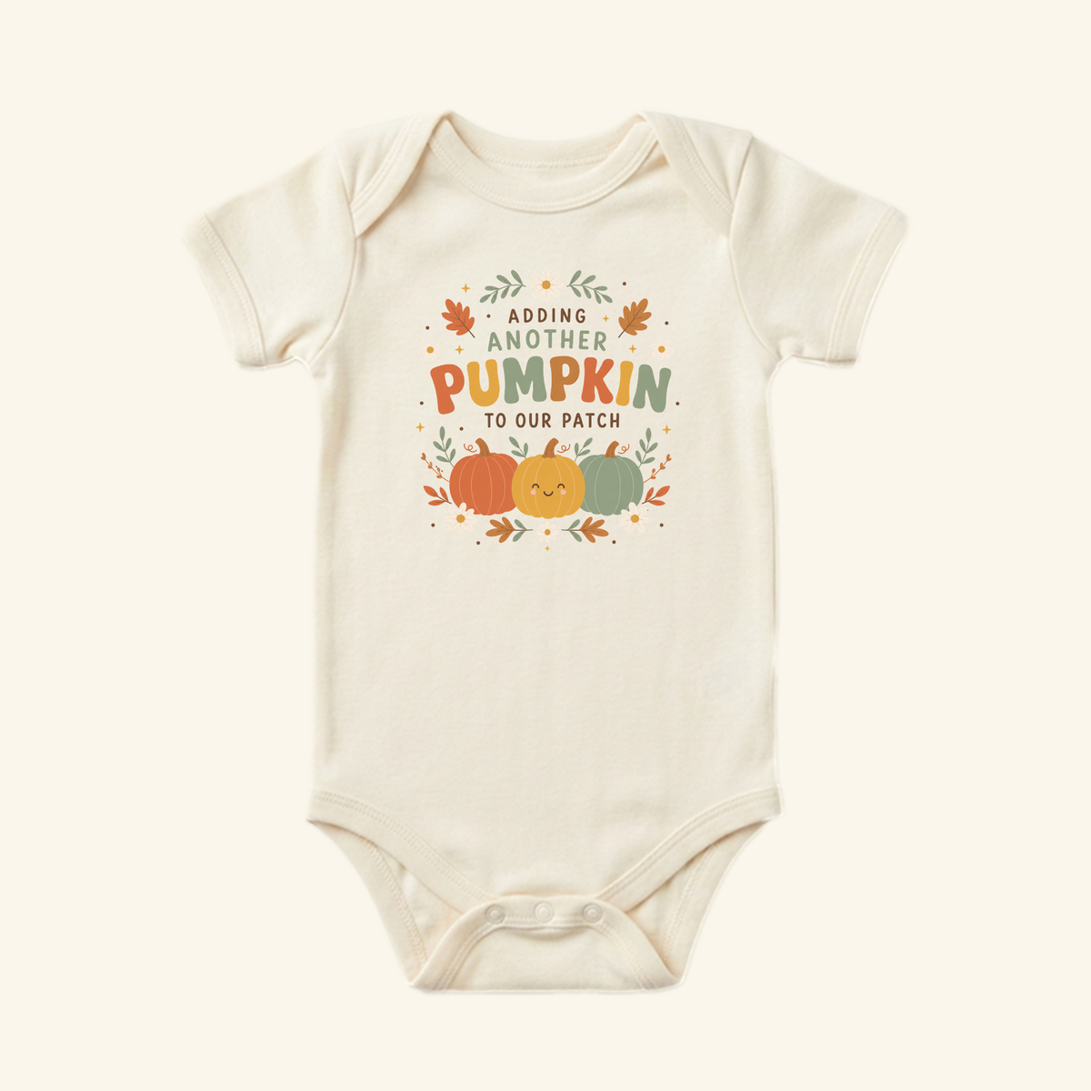 Fall Pregnancy Announcement Onesie – Adding Another Pumpkin Bodysuit