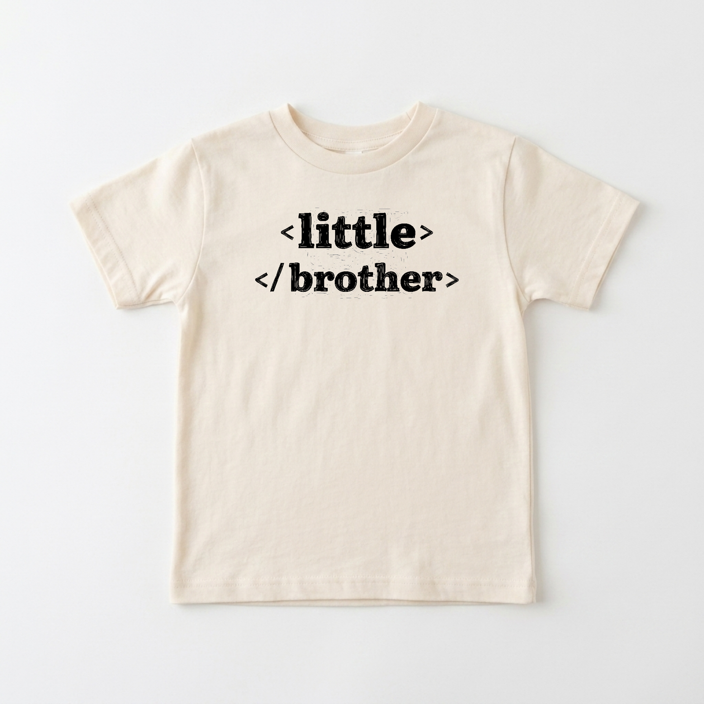 Little Brother Toddler Shirt – HTML Code Sibling Announcement Tee