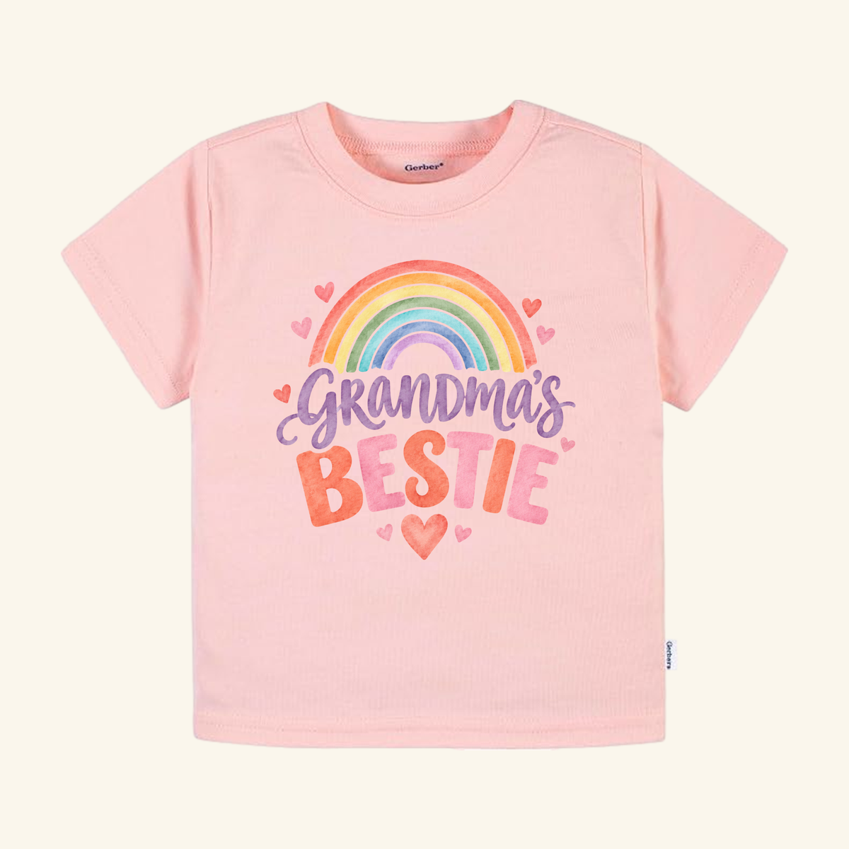 Grandma’s Bestie Toddler Shirt – Cute Rainbow Grandma Tee