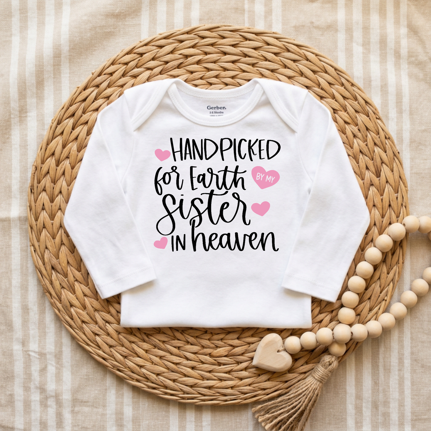 Handpicked for Earth by My Sister in Heaven Baby Onesie