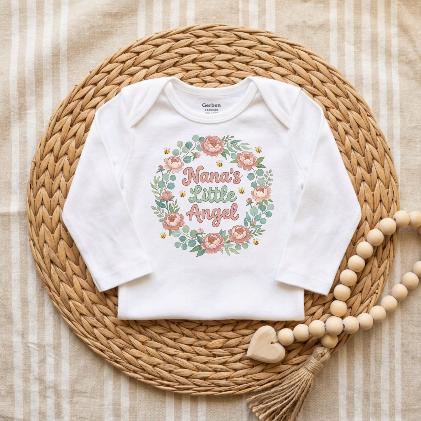 Nana's Little Angel Baby Onesie