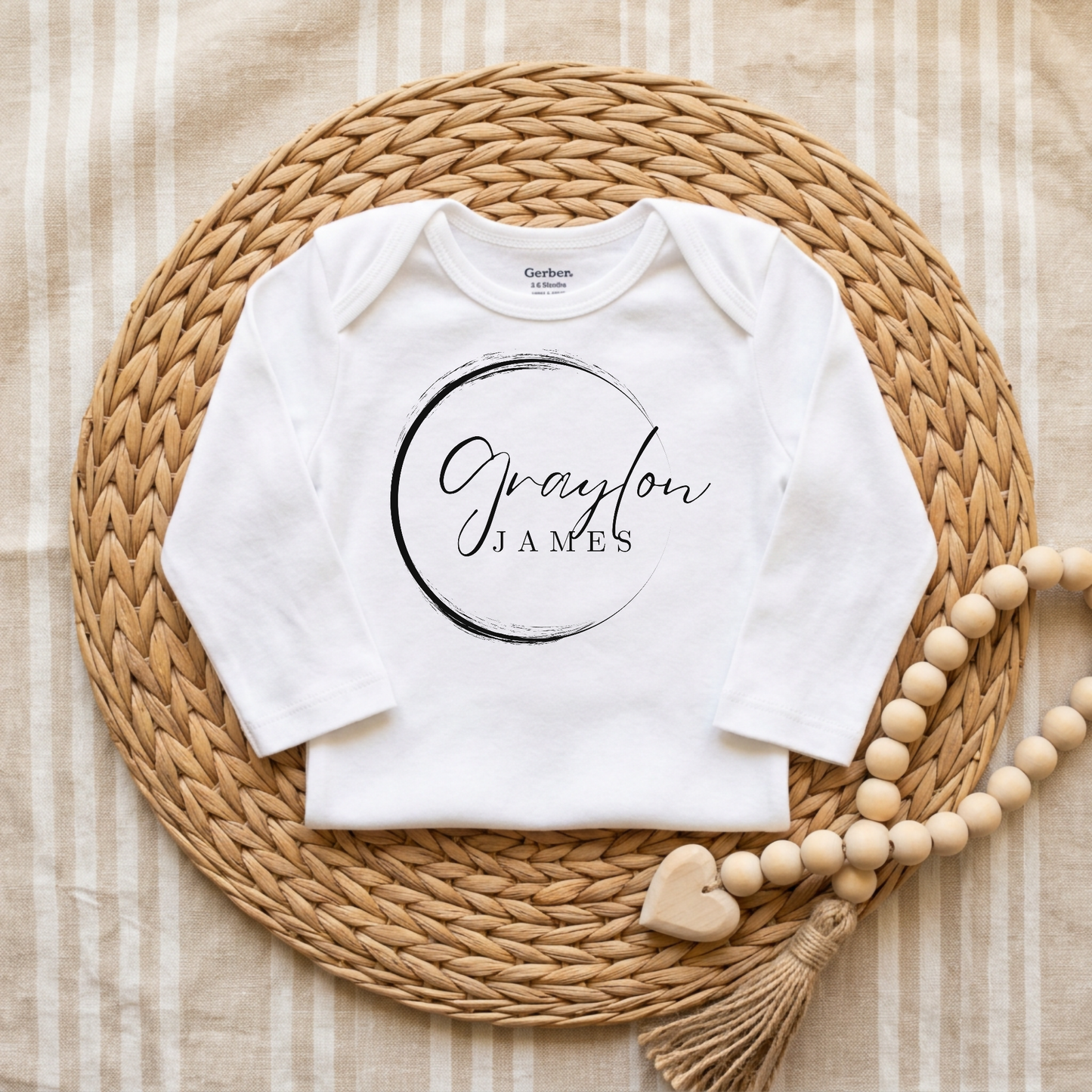Personalized Name Onesie – Custom Baby Bodysuit