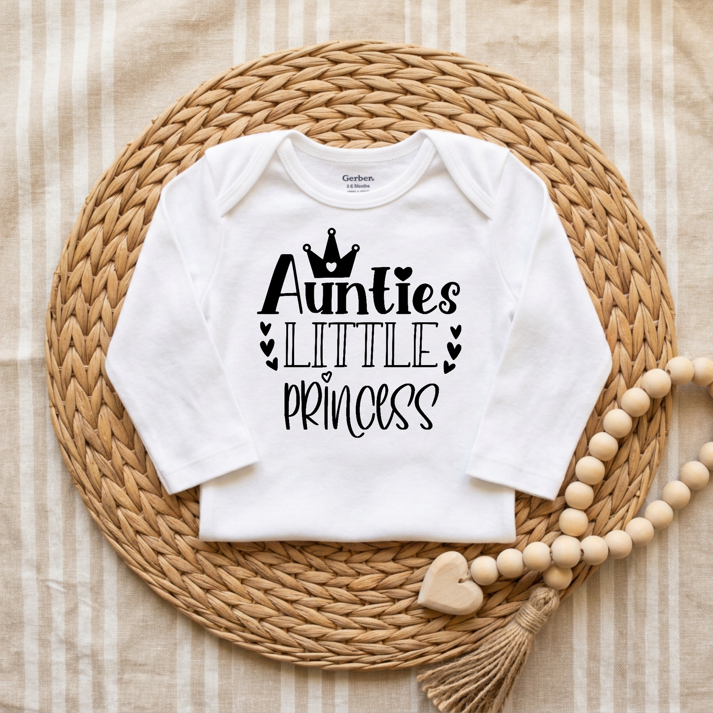 Aunties Little Princess Baby Onesie – Crown Aunt Bodysuit