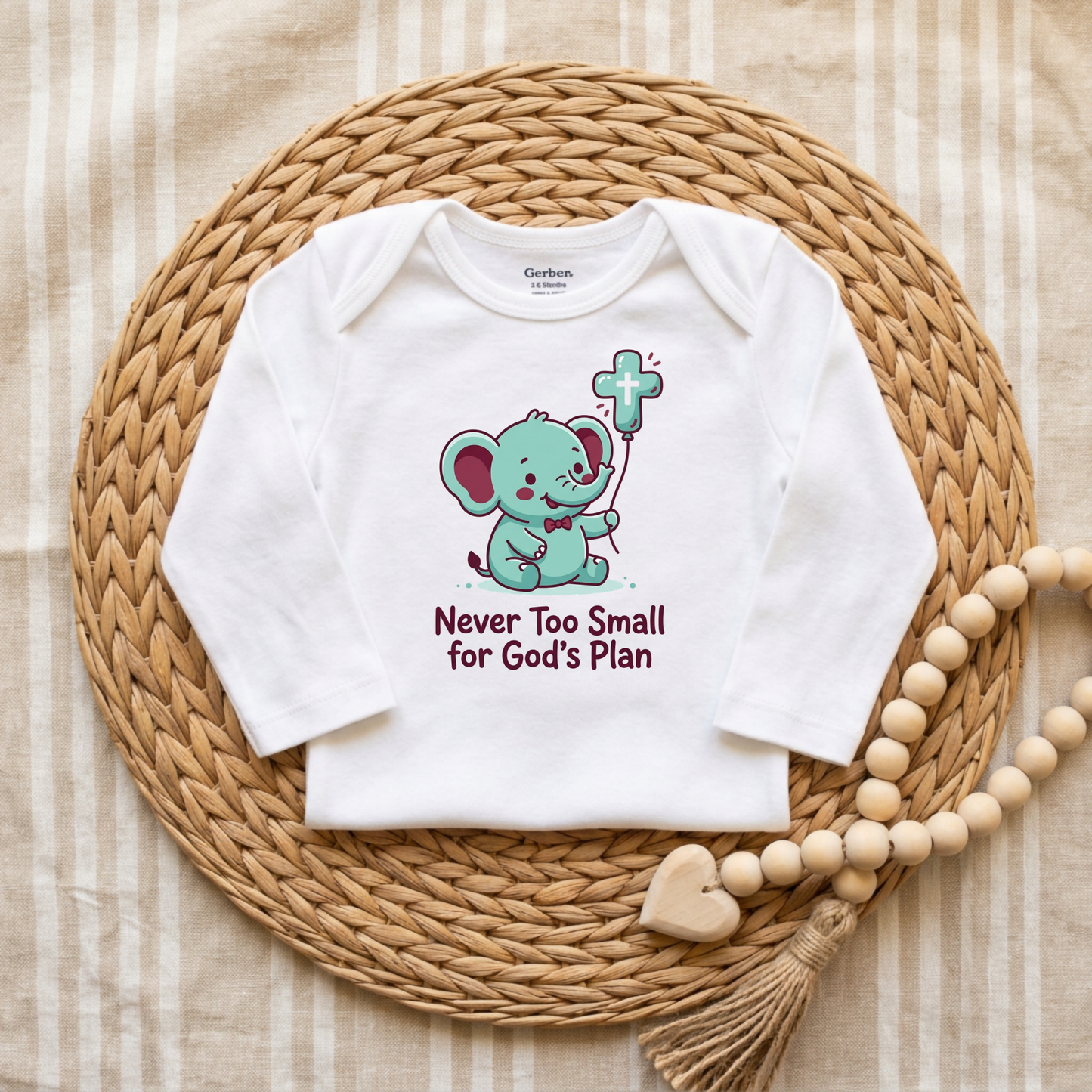 Never Too Small for God's Plan Onesie – Faith Bodysuit