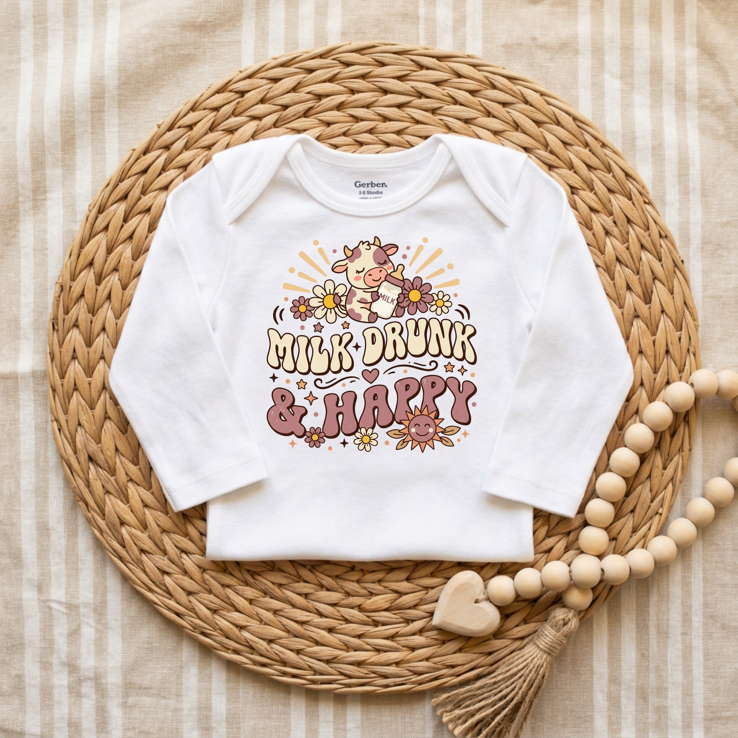 Milk Drunk & Happy Baby Onesie
