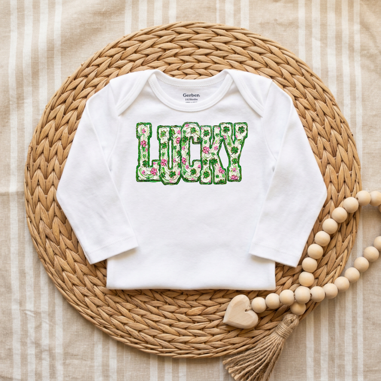 Lucky Floral Clover Tee – Baby St. Patrick's Day Shirt