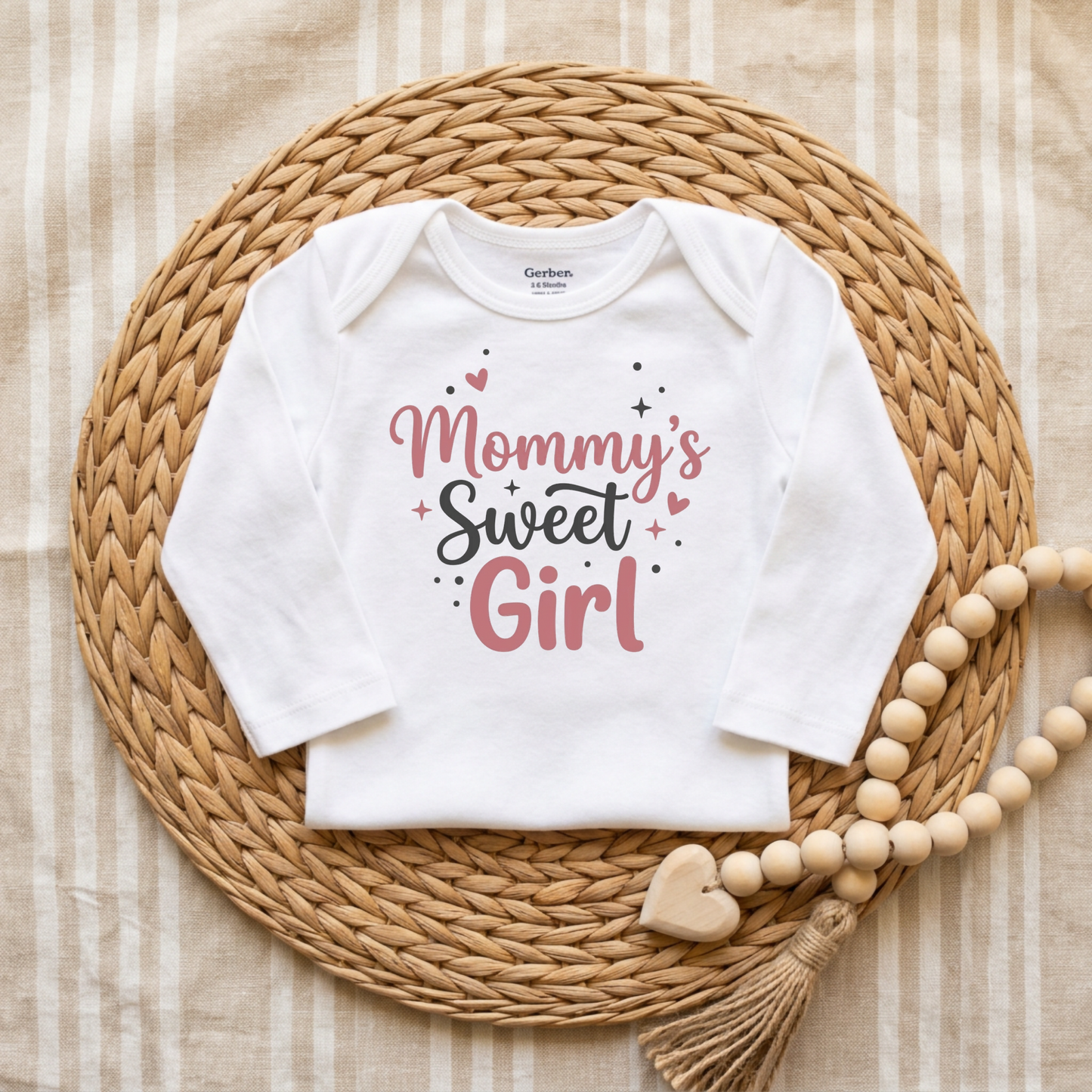 Mommy's Sweet Girl Onesie – Baby Girl Long Sleeve Bodysuit