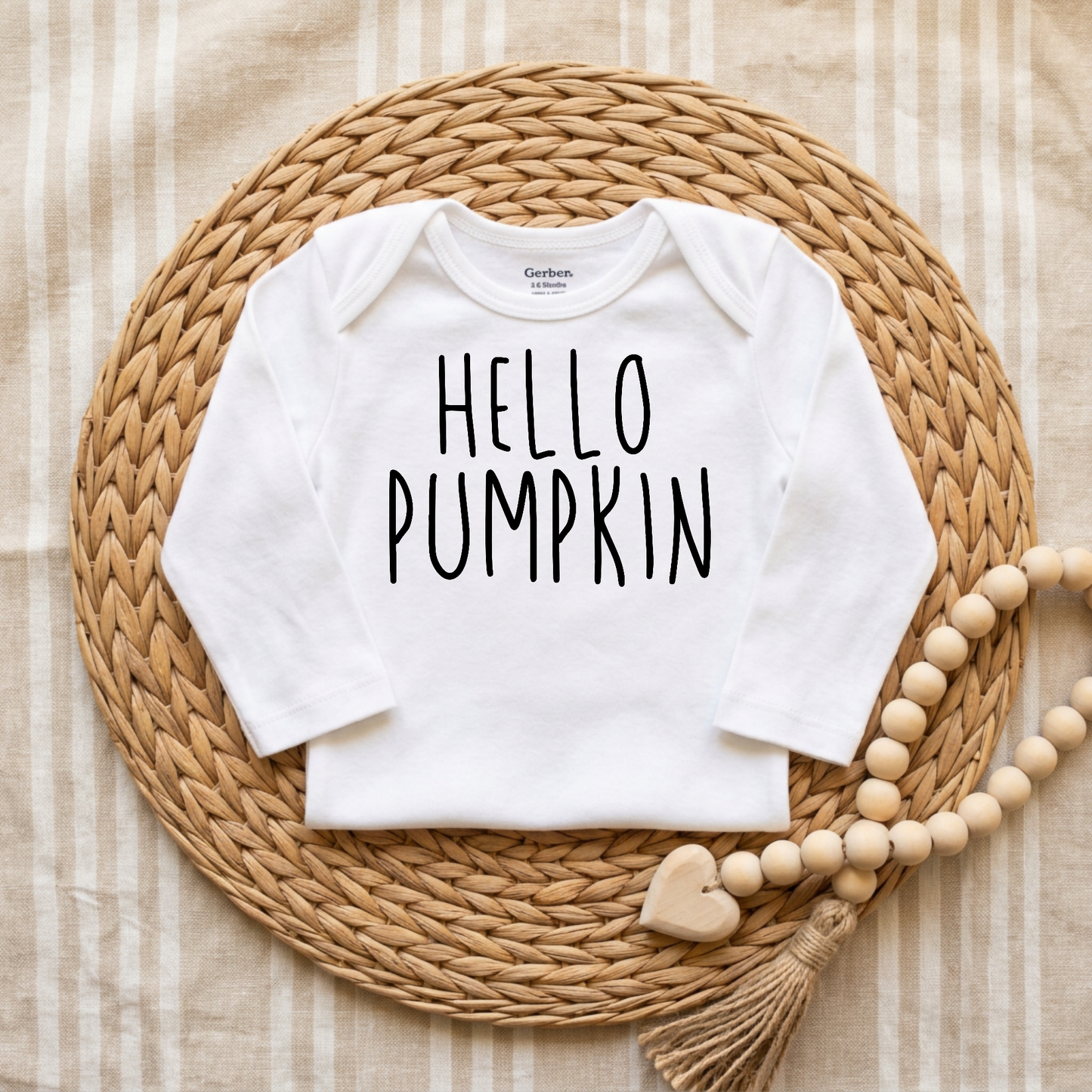 Hello Pumpkin Onesie – Baby Fall Bodysuit