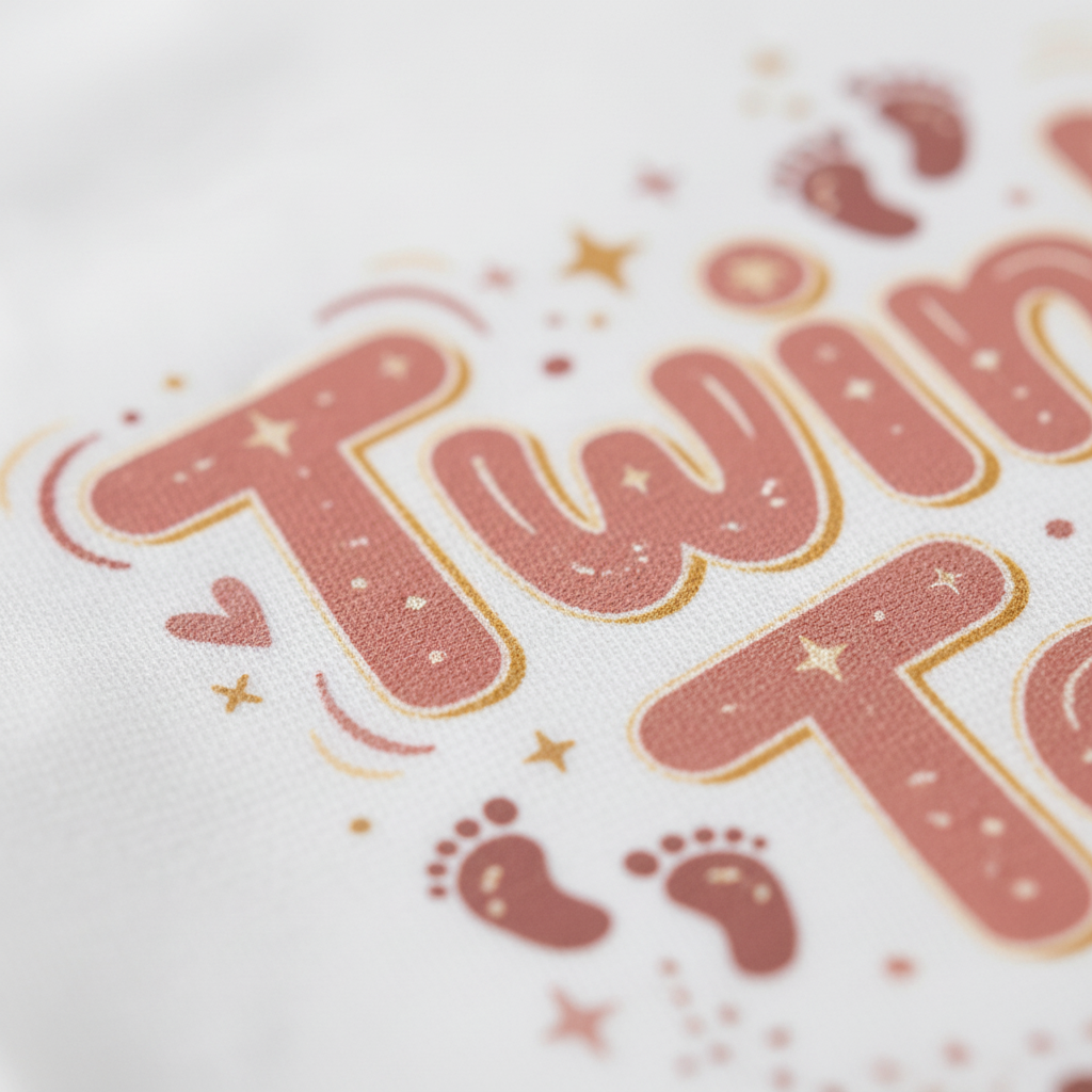Long-Sleeve Baby Girl Onesie – Twinkle Toes Footprint Bodysuit