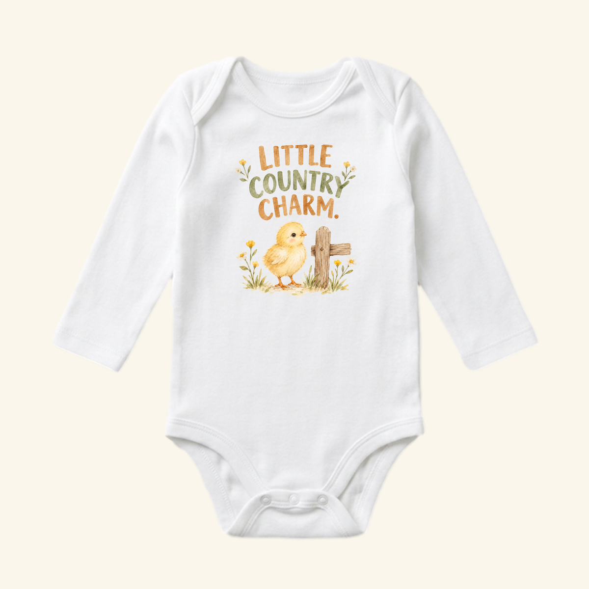 Little Country Charm Baby Onesie – Cute Farm Chick Bodysuit