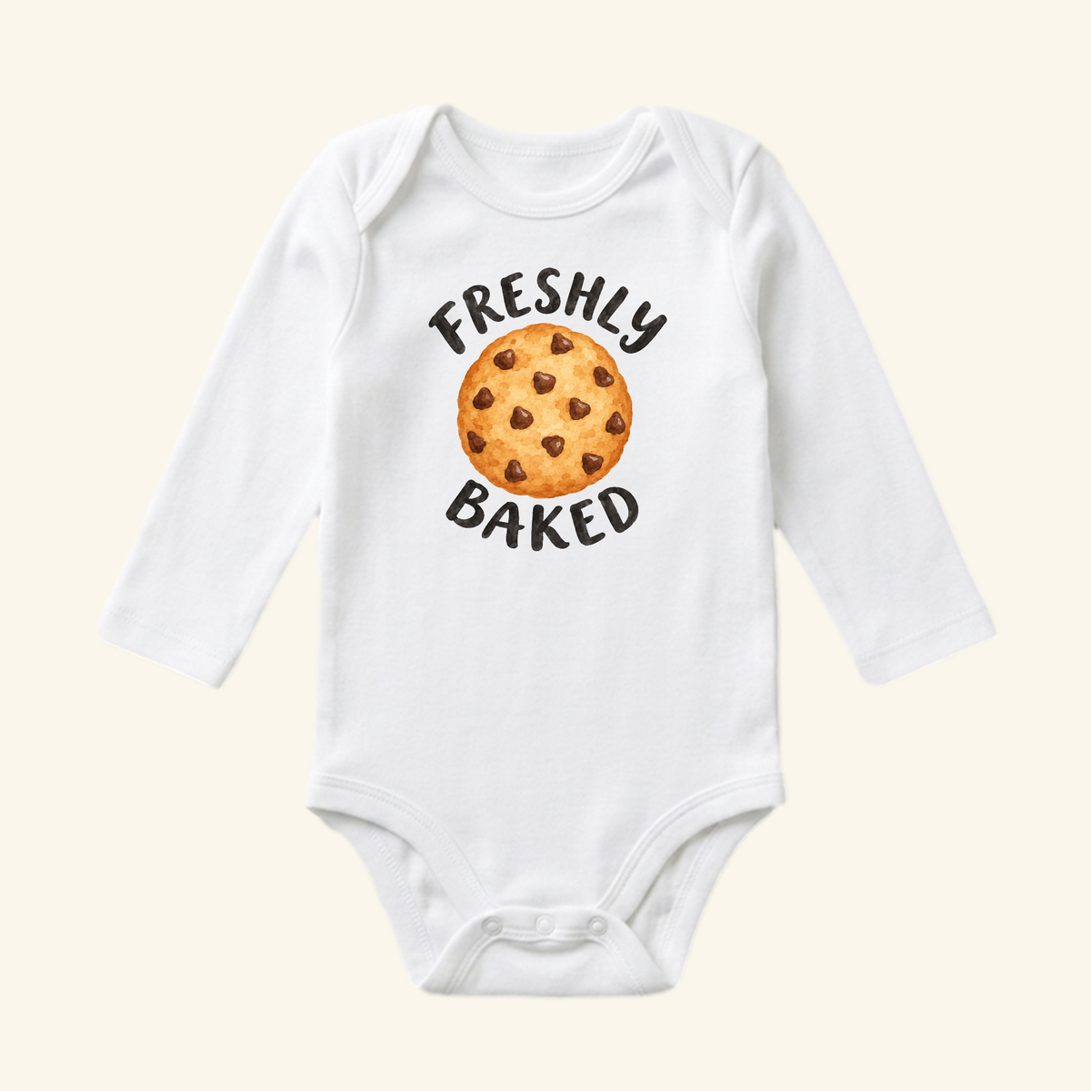 Freshly Baked Baby Onesie – Funny Chocolate Chip Cookie Bodysuit