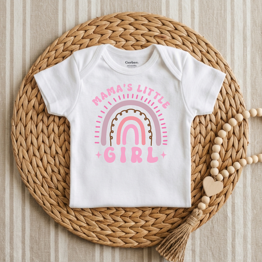 Mama's Little Girl Boho Rainbow Onesie – Baby Girl Bodysuit