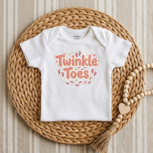 Twinkle Toes Baby Onesie