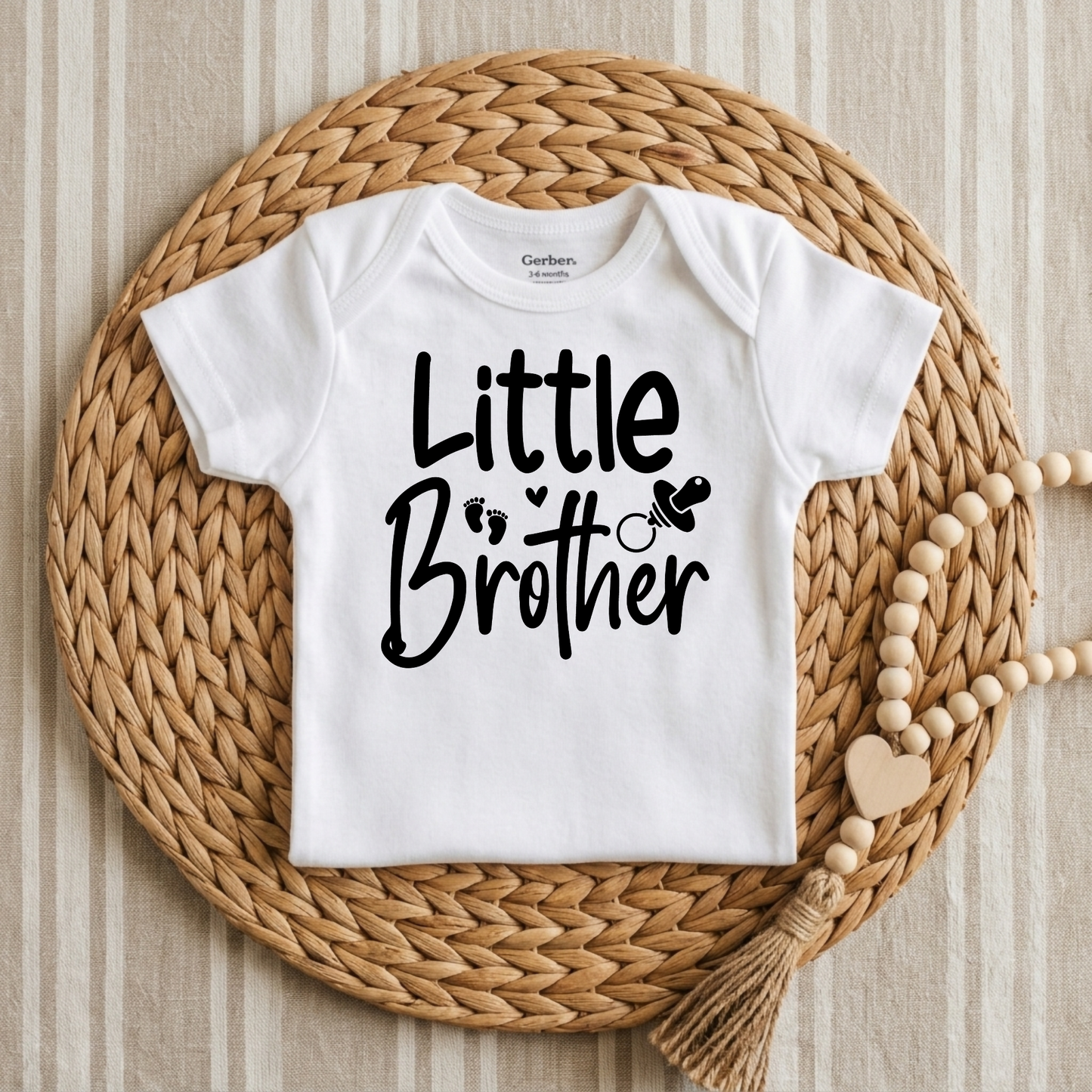Little Brother Onesie – Baby Boy Announcement Bodysuit
